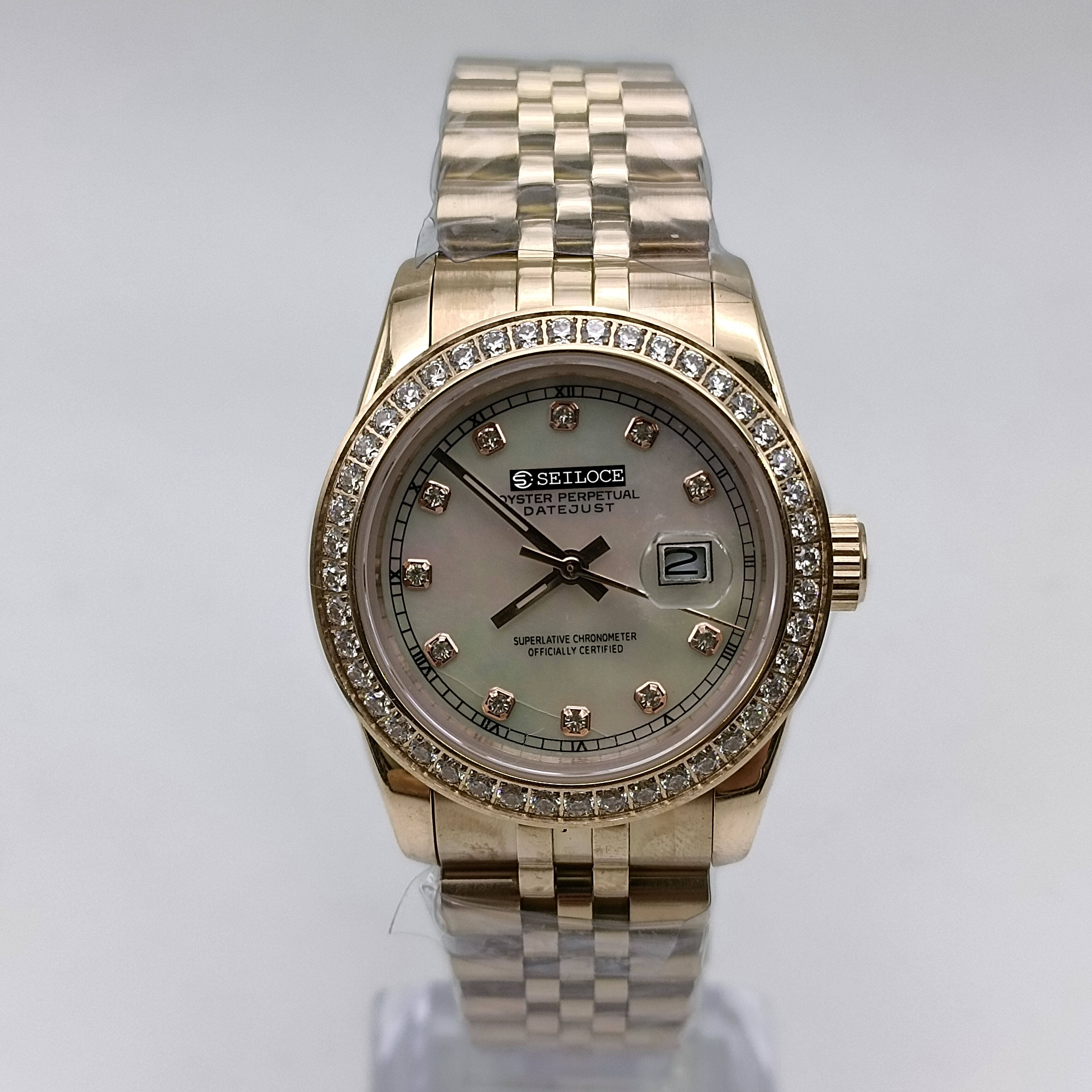 Rose Gold Case+Diamond Dial