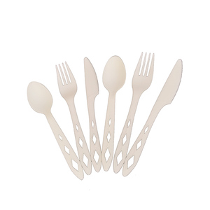 100% biodegradable disposable PGA plastic cutlery biodegradable pla cutlery set for Restaurant