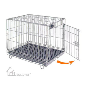 <span class=keywords><strong>Jaula</strong></span> de alambre plegable y transpirable de acero inoxidable 304 Solidpet de 1.5 pies con base de tablero encolado <span class=keywords><strong>para</strong></span> perros pequeños/mini - Multiusos <span class=keywords><strong>para</strong></span> todas las estaciones - Product Image 1