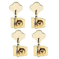 Vente en gros 4R ou 4L Ouvert Guitare Basse Électrique Tuning Pegs Mécaniques Accordeurs pour Basse Chrome Noir Or