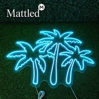 Letrero LED de Neón con Diseño de Palmera, Luz Decorativa Tropical | Lámpara LED de Neón para Decoración de Paredes en Casas de Playa y Fiestas de Verano |   Regalos Personalizados al por Mayor