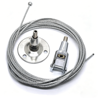 Kit de suspension pour panneau acoustique, panneau en acrylique, câble en acier, pince pour câble, ensemble de câbles de suspension pour plafond acoustique