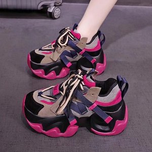 Chaussures tendance pour femmes Torre, collection printemps 2024, baskets décontractées confortables <span class=keywords><strong>à</strong></span> semelle épaisse, lacets, style chunky - Product Image 1