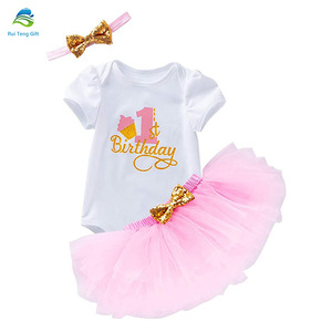 2020 el último diseño vestido de fiesta ropa de bebé chica segundo 2nd 1St cumpleaños niña traje - Product Image 3