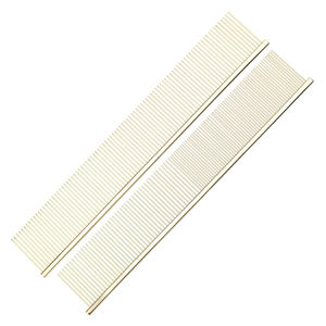 Fabbrica all'ingrosso Logo personalizzato dorato in acciaio inossidabile pettine per capelli in metallo cane pettine per pulci - Product Image 1