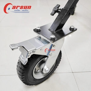 Roues en caoutchouc gonflables lourdes de 8 pouces Roulettes de plaque OEM personnalisables