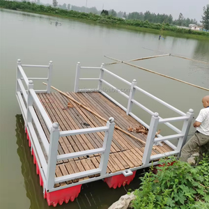 Muelle flotante de escenario simple <span class=keywords><strong>en</strong></span> el agua Tablero de espuma HDPE contenedor de Casa prefabricado Restaurante Flotante modificado - Product Image 1