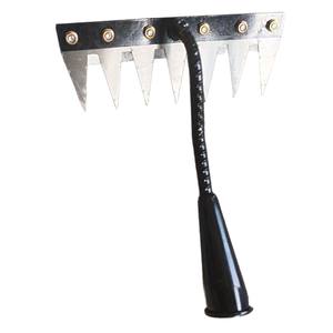 คราดสวนเหล็กแบบอัพเกรด 16 ซี่  ชุบสีดำด้วยผง สำหรับกำจัดวัชพืชและพรวนดินในฟาร์ม - Product Image 2