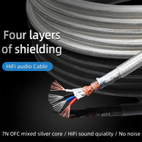 Câble d'alimentation audio YIVO HiFi Audiophile AC, qualité audio, 8 mm, 99,99 % cuivre pur, blindage à quatre couches, pour projecteur audio, haut-parleur