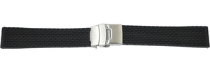 Bracelets de montre intelligente classiques JD031, en silicone noir, résistants à l'eau, unisexes, logo personnalisé, tailles 18-24 mm, bracelet en silicone - Product Image 4