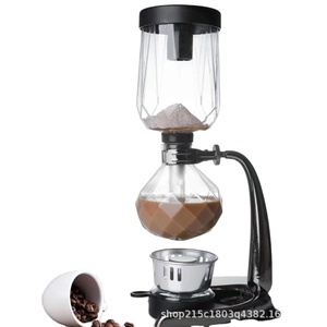 Nuovo Set per Caffè a Sifone, Confezione Regalo, Caffettiera in Vetro Resistente al Calore, Design Vintage di Lusso, per 3 e 5 Persone - Product Image 1