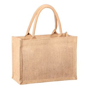 Bolsas de tela personalizadas de lino, algodón y yute con impresión de logotipo para compras y regalos - Product Image 2