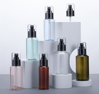Flacon pulvérisateur vide personnalisable en PET noir avec pompe, pour cosmétiques, 100ml, 150ml, 250ml, marque CJS Oblique