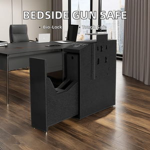 Thép Nặng Xây Dựng Bàn Cạnh Giường Ngủ Với Truy Cập Nhanh Xách Tay Nhỏ Kim Loại Két Điện Tử Kỹ Thuật Số Khóa Súng An Toàn Hộp - Product Image 4