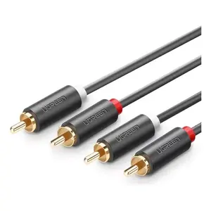 Câble audio Ugreen 3M blindé RCA mâle vers mâle avec connecteurs plaqués or, conducteur en cuivre sans oxygène, gaine en PVC, tressé - Product Image 1