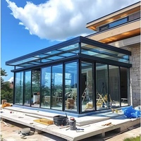 Serre moderne en aluminium pour l'extérieur, verre feuilleté, écologique, anti-corrosion, pour jardin, patio, résidence, YUEYUEXIN