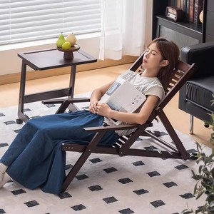 Recliner for beach, balcony, home, leisure, folding, <b>bamboo</b> chair, comfortable cool chair, napping, lazy person, - Product Image 3