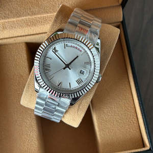 Montre mécanique pour homme de luxe haut de gamme la plus vendue 2025 avec cadran en or et bracelet en or Montre mécanique classique - Product Image 6