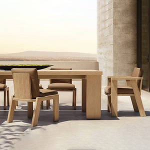 Ensemble de chaises de salle à manger en teck pour jardin, mobilier d'extérieur, ensemble de table de salle à manger en teck pour jardin, ensemble de salle à manger pour patio - Product Image 1