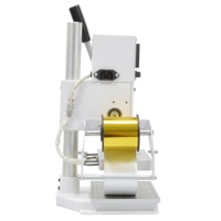 Petite machine à estamper à chaud à feuille d'or personnalisée faite à la main, machine à gaufrage du cuir pour carte IC, PU, PVC