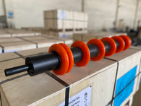 Rouleau de retour en caoutchouc polyuréthane UHMWPE à rainures profondes avec roulement à billes pour convoyeur, modèle JUXIN Industrial Spiral Comb Cleaning