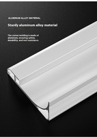 Profilé lumineux LED 100 pour bibliothèque encastrée, armoire, aluminium anodisé noir, profilé en T, bande lumineuse avec série 6000