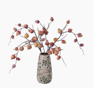 Ramas de Flores de <span class=keywords><strong>Granada</strong></span> Cuadradas Artificiales de 11 Cabezas, Ramas de Frutas Realistas Artificiales para Decoración de Bodas y Fiestas en Casa - Product Image 1