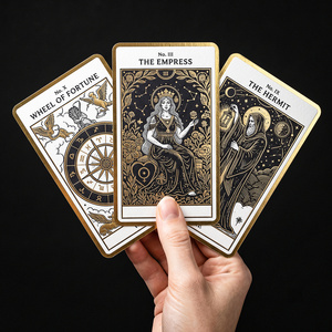 Produzione di <span class=keywords><strong>Carte</strong></span> dei Tarocchi di Lusso con Cornice Esterna Stampata in Lamina, Produttore di Mazzi di <span class=keywords><strong>Carte</strong></span> Oracolo, Vendita all'Ingrosso di <span class=keywords><strong>Carte</strong></span> Divinatorie con Nucleo Nero - Product Image 2