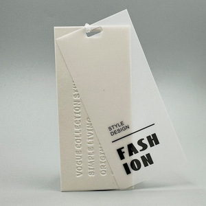 Tùy Chỉnh Sang Trọng Dày Giấy Vé Quần Áo Quần Jean T-Shirt Quần Áo Ưa Thích Màu Be In Ấn Ngọc Ribbon Treo <span class=keywords><strong>Tag</strong></span> - Product Image 5