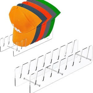 New Style Portable Clear Acrylic Modern Customized <b>Hat</b> Organizer Display Rack with Custom Logo & Color for Baseball Caps Storage - Product Image 4