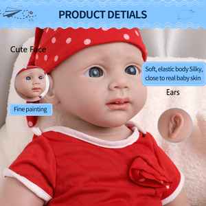 22 Zoll Voll silikon Reborn Baby Schöne Puppen Gutes Playmate für Kinder - Product Image 6
