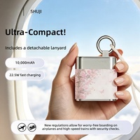 Batterie externe portable 10000mAh 37Wh avec écran LED, entrée Type-C, batterie Li-polymère, kit de charge d'urgence pour voyage sans batterie