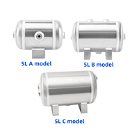 5L(1.3gallons) 8Bar en aluminium réservoir de stockage d'air horizontal réservoir récepteur sous vide pour équipement de beauté de Suspension de camion