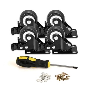 Ruedas giratorias pequeñas para enfriador de aire, ruedas pivotante de 1,5 pulgadas y 2 pulgadas de Pvc Pu de 40mm, <span class=keywords><strong>Amazon</strong></span> WBD - Product Image 3