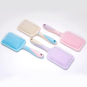 Logo personnalisé écologique paille de blé Airbag Massage des cheveux peigne du cuir chevelu grande planche coussin d'air peigne démêlant brosse à cheveux carrée - Product Image 2