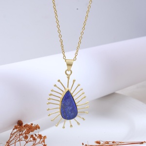 Elegante Collar de Aura de Lapislázuli para Mujer, Joyería de Piedra Preciosa Azul Intenso con Energía Curativa, Perfecto para Uso Diario y Fiestas - Product Image 4