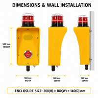 Estación de Intercomunicación de Emergencia para Sitios Industriales, Montada en Pared, con Manos Libres, Certificación IP66, CE y FCC, Baliza LED y Botón SOS Personalizado