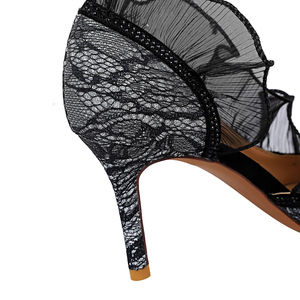 8862-2 Europei e Americani sexy banchetto sottile stiletto <span class=keywords><strong>tacco</strong></span> <span class=keywords><strong>alto</strong></span> della bocca poco profonda laterale a punta cava diamante del merletto delle donne <span class=keywords><strong>scarpe</strong></span> da - Product Image 6