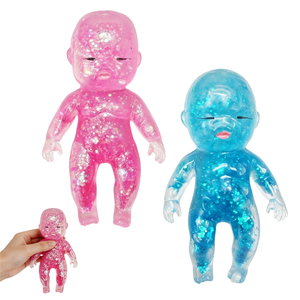 Juguetes blandos y elásticos de TPR con purpurina brillante para bebés, juguetes sensoriales antiestrés para niños y adultos - Product Image 1