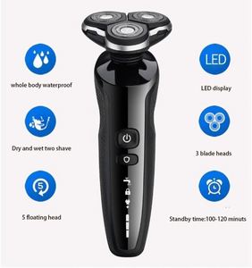 3-in-1 Men's <b>Mini</b> Rotary Electric Shaver USB Rechargeable 1200mAh Beard Trimmer Foil Razor for Body Face Household Use - Product Image 2