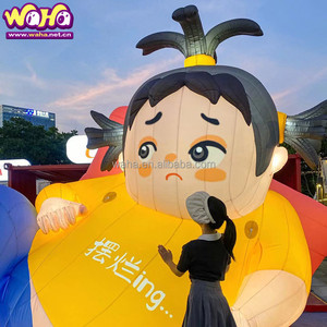 Desain Baru Kustom Maskot Gadis Tiup Lucu Kartun untuk Dekorasi Acara - Product Image 2