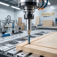 BoMeiJK Factory Direct TCT 2 Flute 45 Helix Angle Straight Router Bit ODM OEM Woodworking Cutter