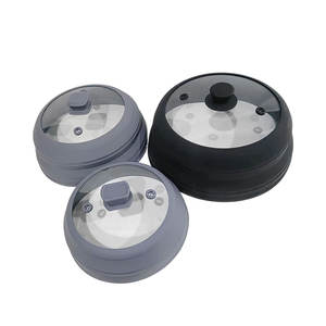 נפלא 11.8in צלחת קריסה מכסה מכסה מכסת זכוכית סיליקון מיקרוגל כיסוי מגן 30 ס "מ 30 ס" מ - Product Image 3