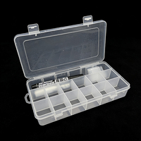 Boîte de rangement rectangulaire en PP recyclable en gros avec 18 compartiments détachables, boîte à bijoux