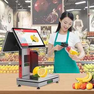 <span class=keywords><strong>Imprimante</strong></span> thermique d'étiquettes de codes à barres pour supermarchés, balance de pesage AI Pos tout-en-un, balance de pesage pour point de vente - Product Image 2