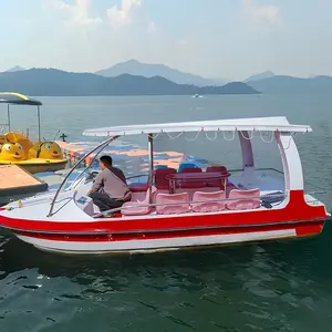 Bateau à eau en fibre de verre de haute qualité Ferry de vacances Bateau de loisirs électrique pour 8 personnes