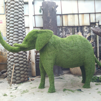 Ornement de topiaire en herbe d'éléphant artificielle réaliste de haute qualité Songtao, durable, respectueux de l'environnement, moderne