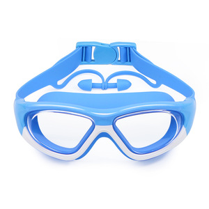 <span class=keywords><strong>Gafas</strong></span> de Natación de Silicona para Niños, Impermeables, Antivaho, con Protección UV, con Tapones para los Oídos - Product Image 1