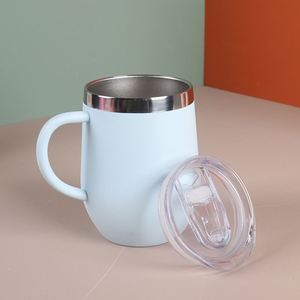 12Oz Tumbler Stemless Insulated Stainless Steel Coffee Mugs <b>Cups</b> <b>With</b> <b>Lid</b> for Red Wine Gift Set - Product Image 1