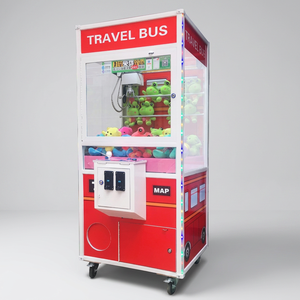 Máquina de garras operada con monedas para autobús de viaje con luces intermitentes para parque de atracciones, juego de arcade para varios jugadores, máquina de premios - Product Image 1